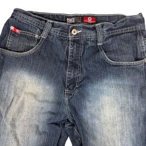 Vintage Southpole Mens Baggy Jeans 34 Dark Wash Wide Leg Y2K Skater Hip Hop